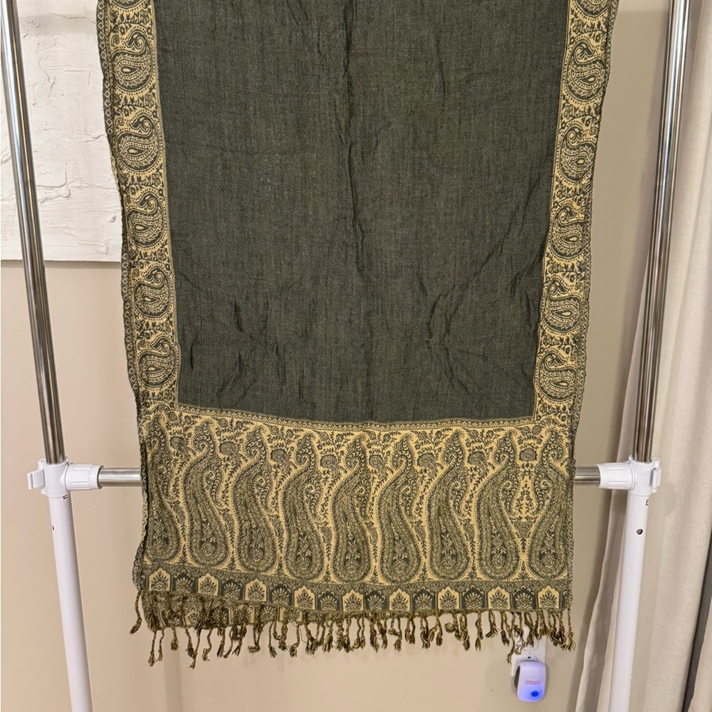 Green and Yellow Pashmina